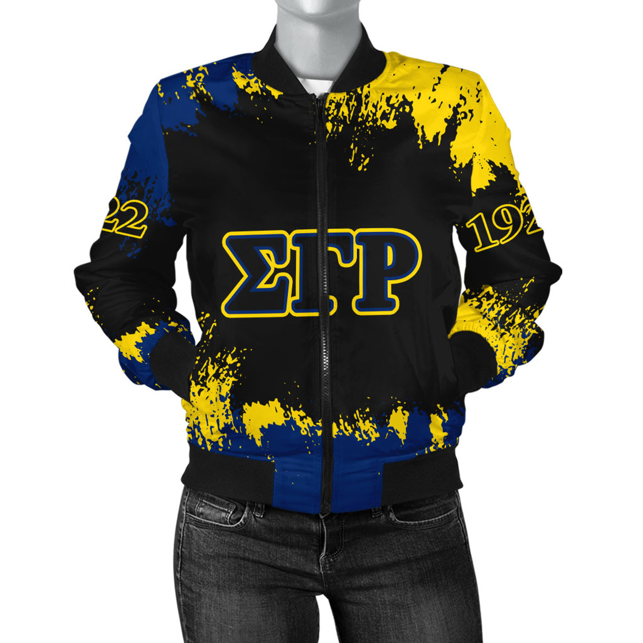 Sigma Gamma Rho Bomber Jacket Face Style