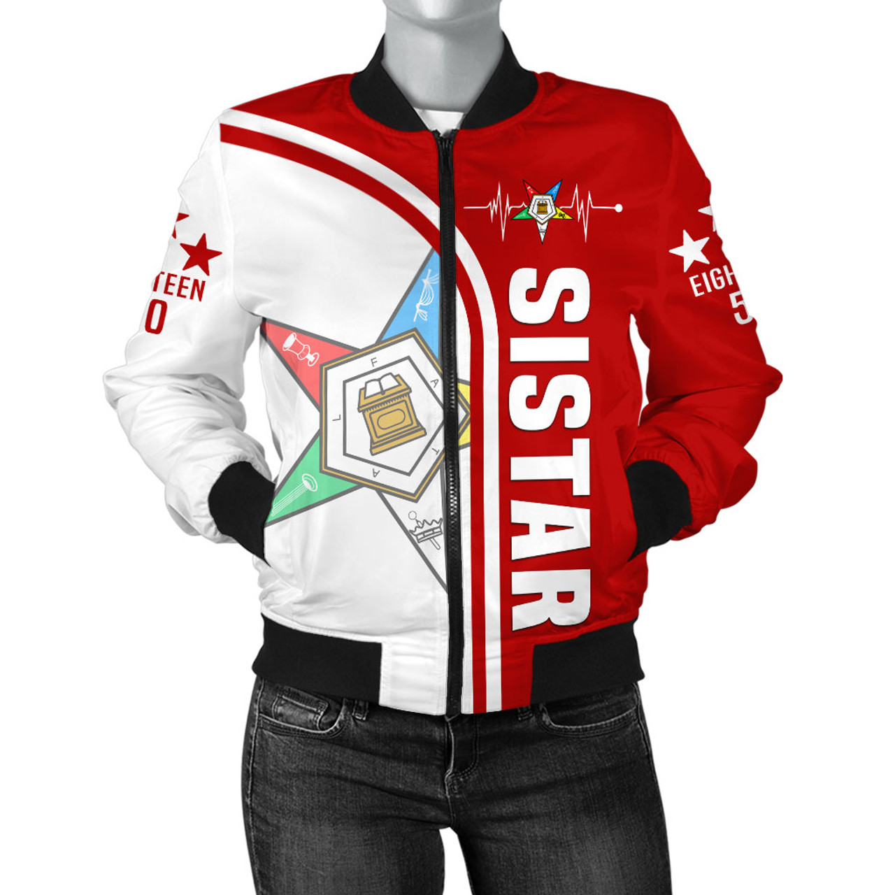 Order of the Eastern Star Bomber Jacket Custom In My Heart