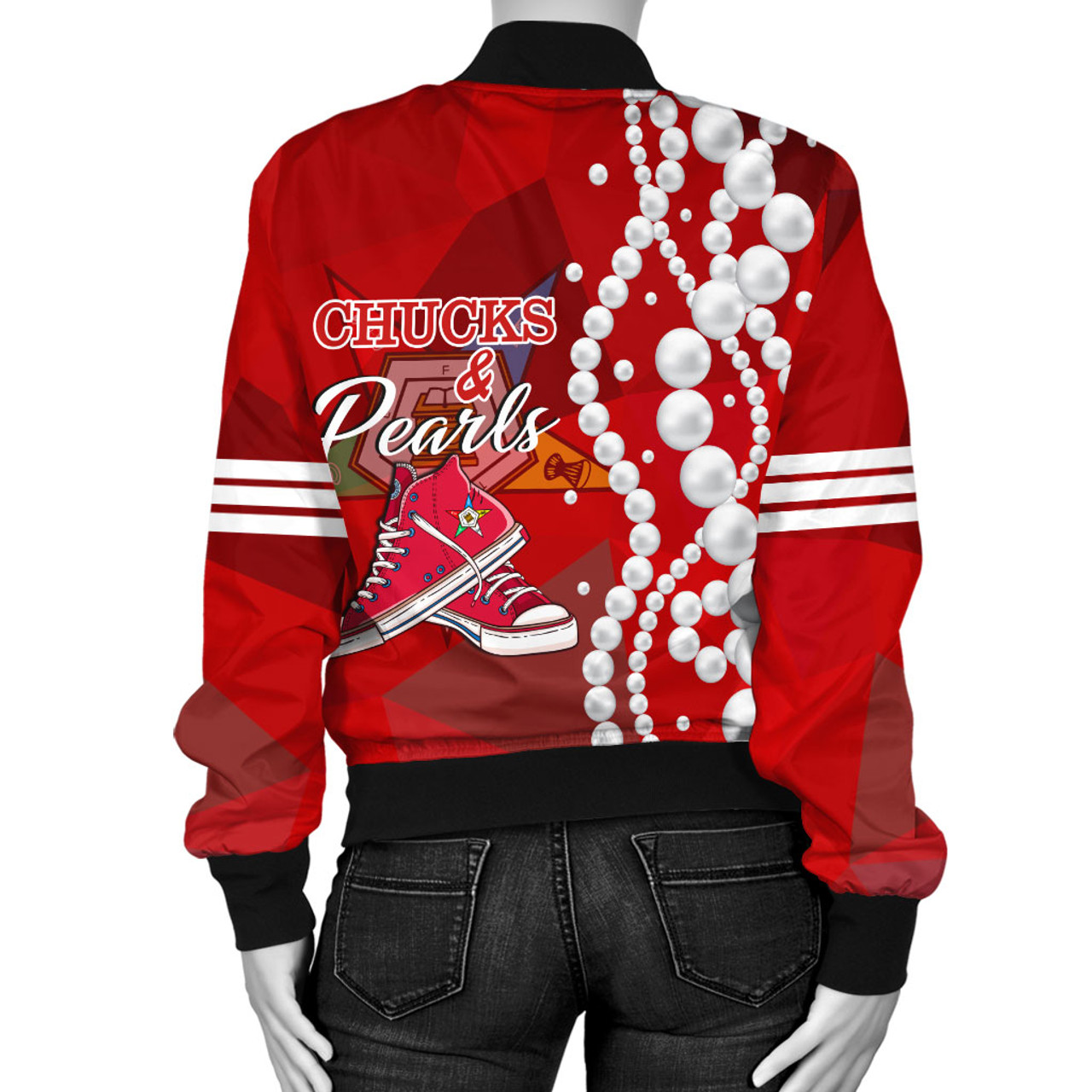 Order of the Eastern Star Bomber Jacket Greek Life Chuck And Pearls