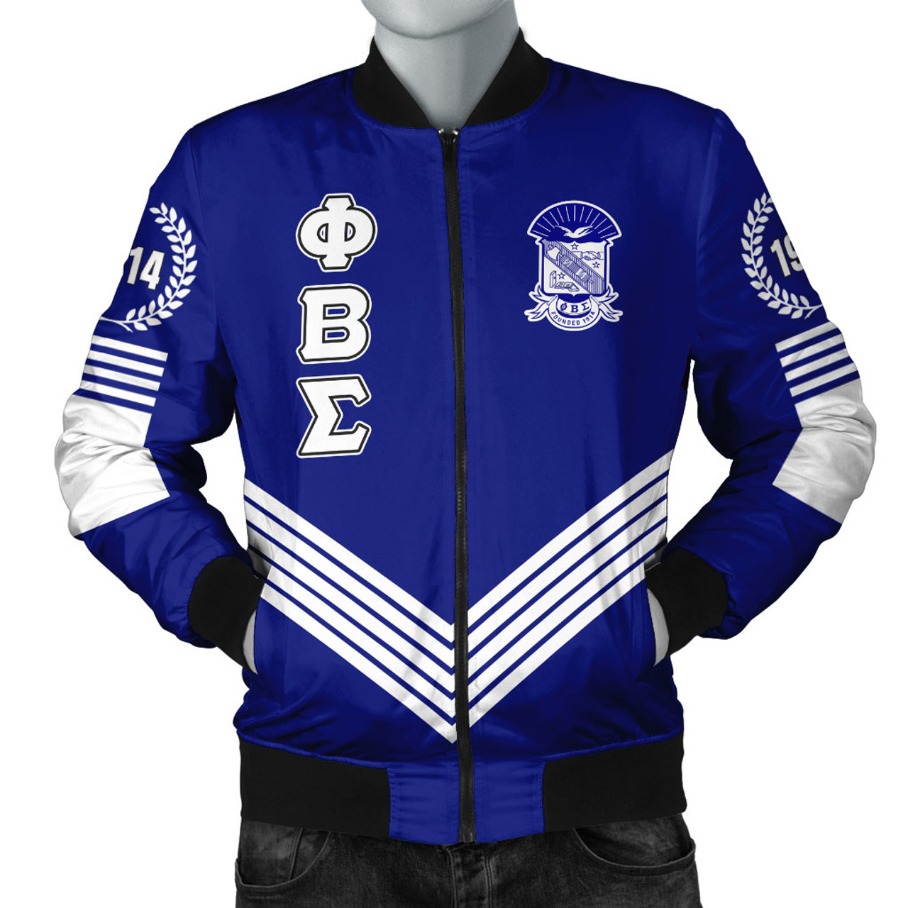 Phi Beta Sigma Bomber Jacket Crest Greek Life