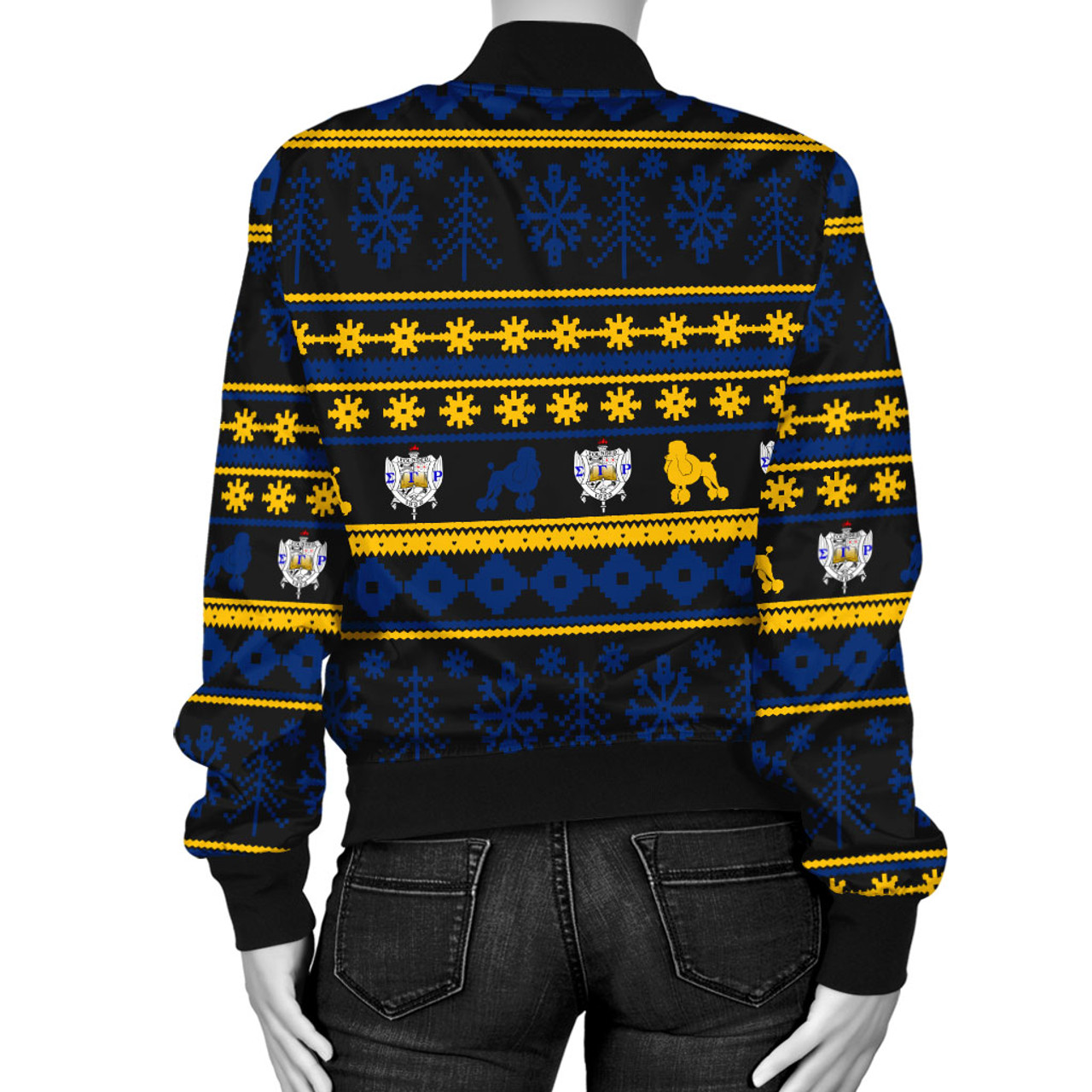 Sigma Gamma Rho Bomber Jacket Christmas Style Grunge