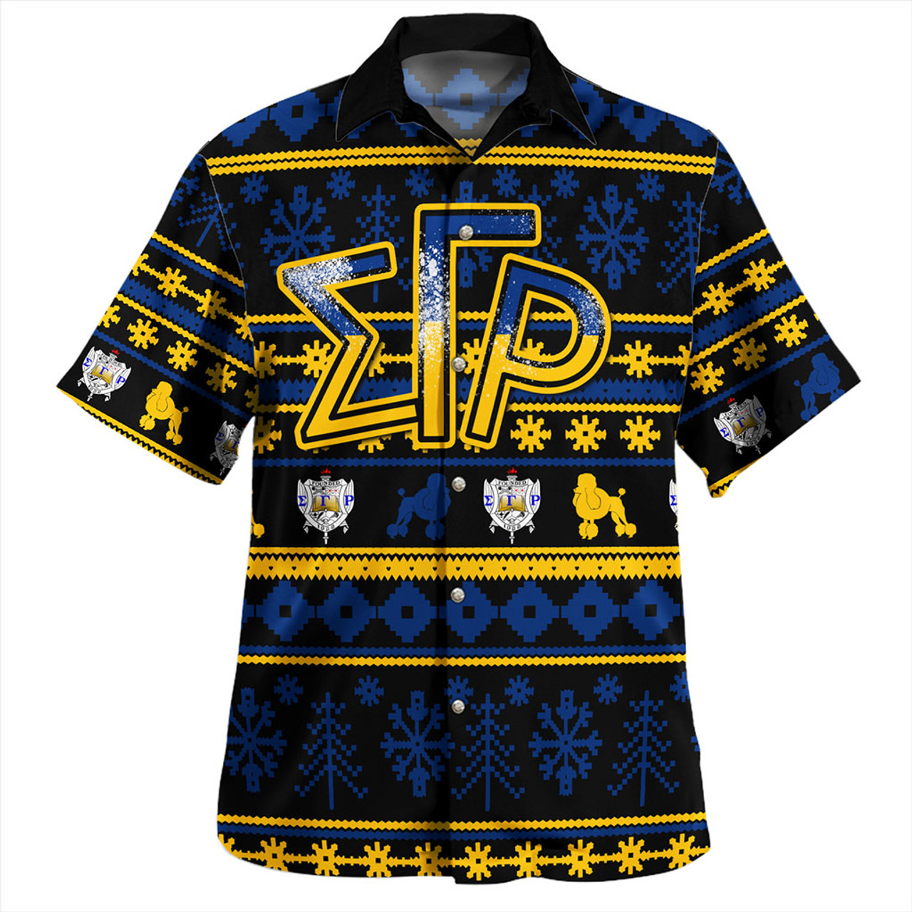 Sigma Gamma Rho Hawaiian Shirt Christmas Style Grunge