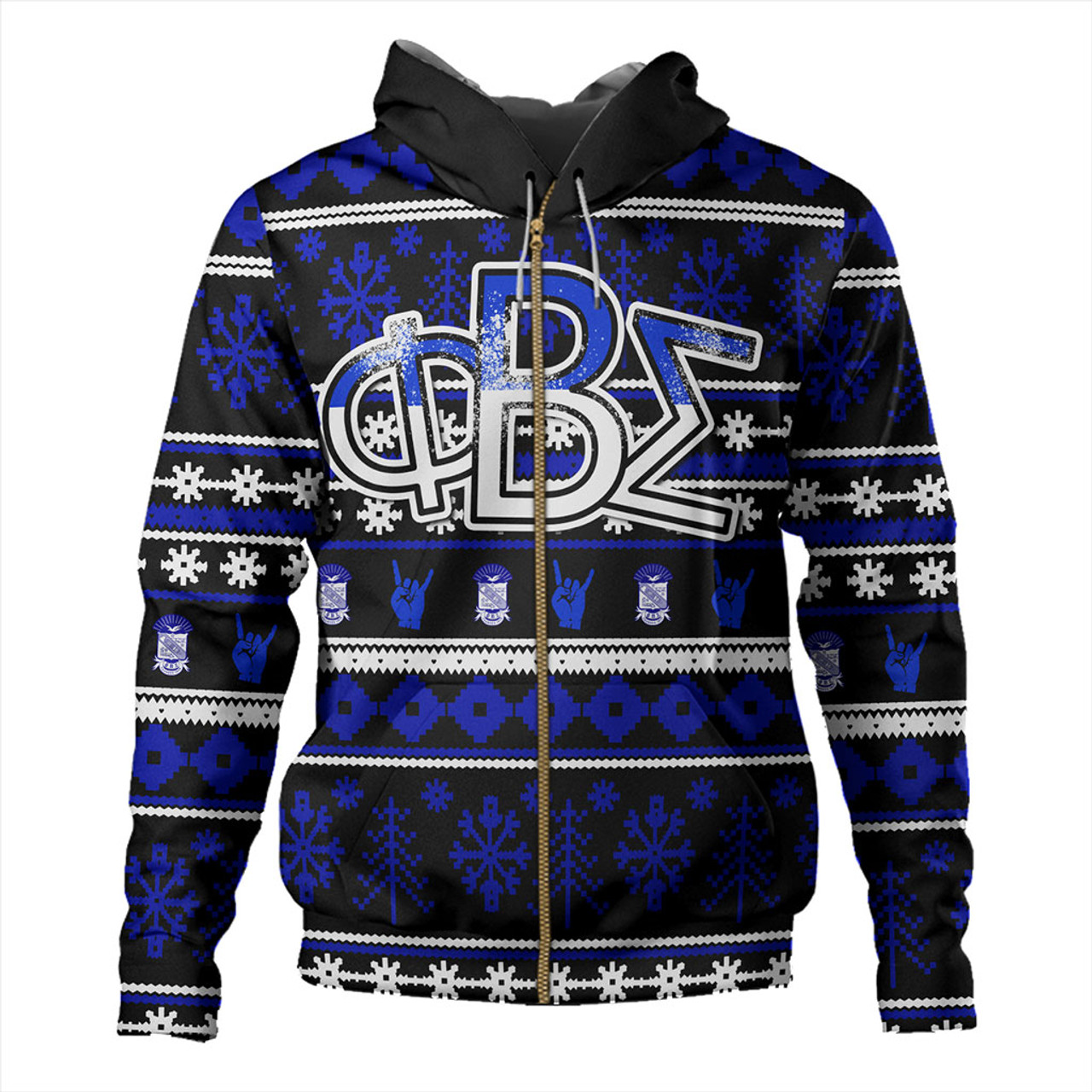 Phi Beta Sigma Hoodie Christmas Style Grunge