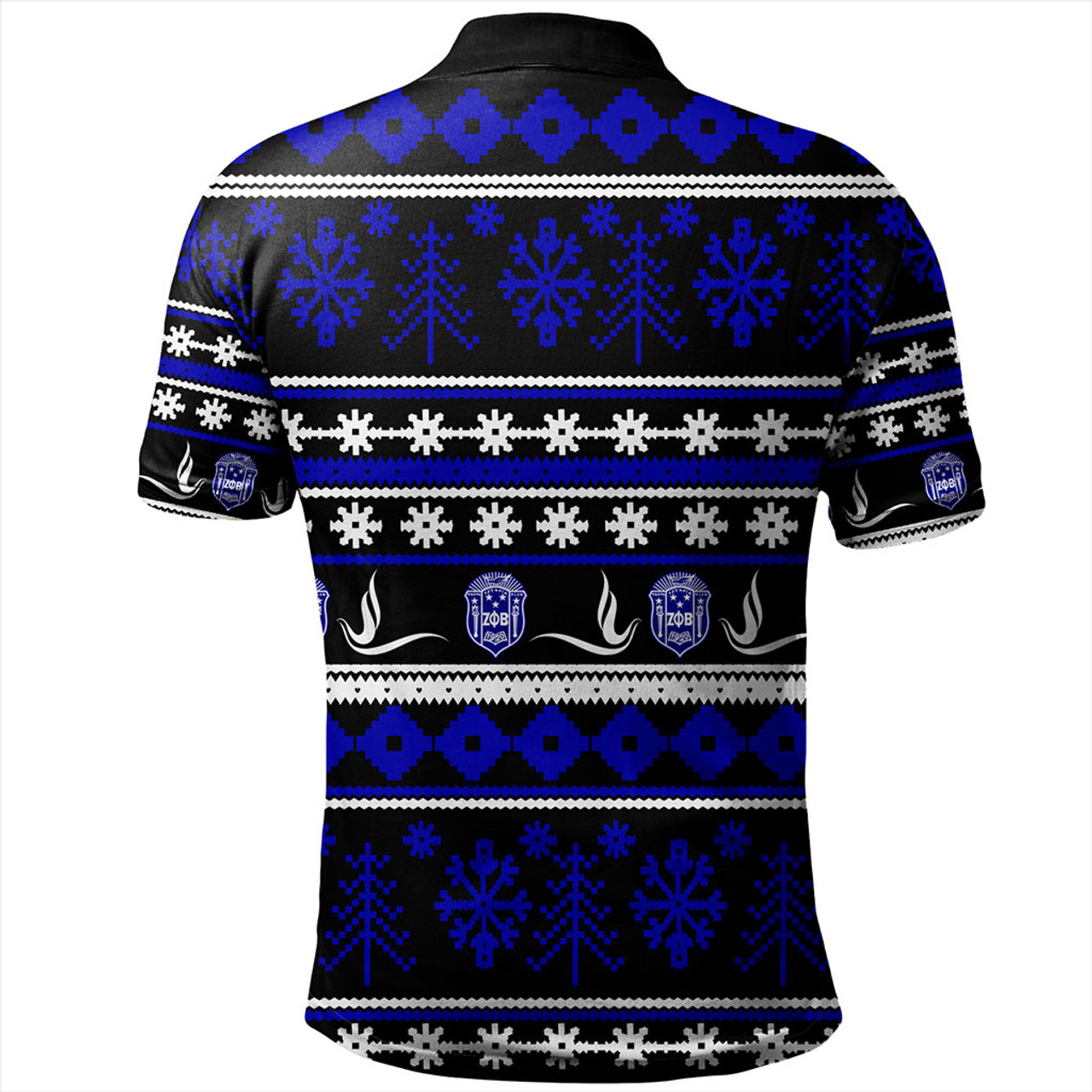 Zeta Phi Beta Polo Shirt Christmas Style Grunge