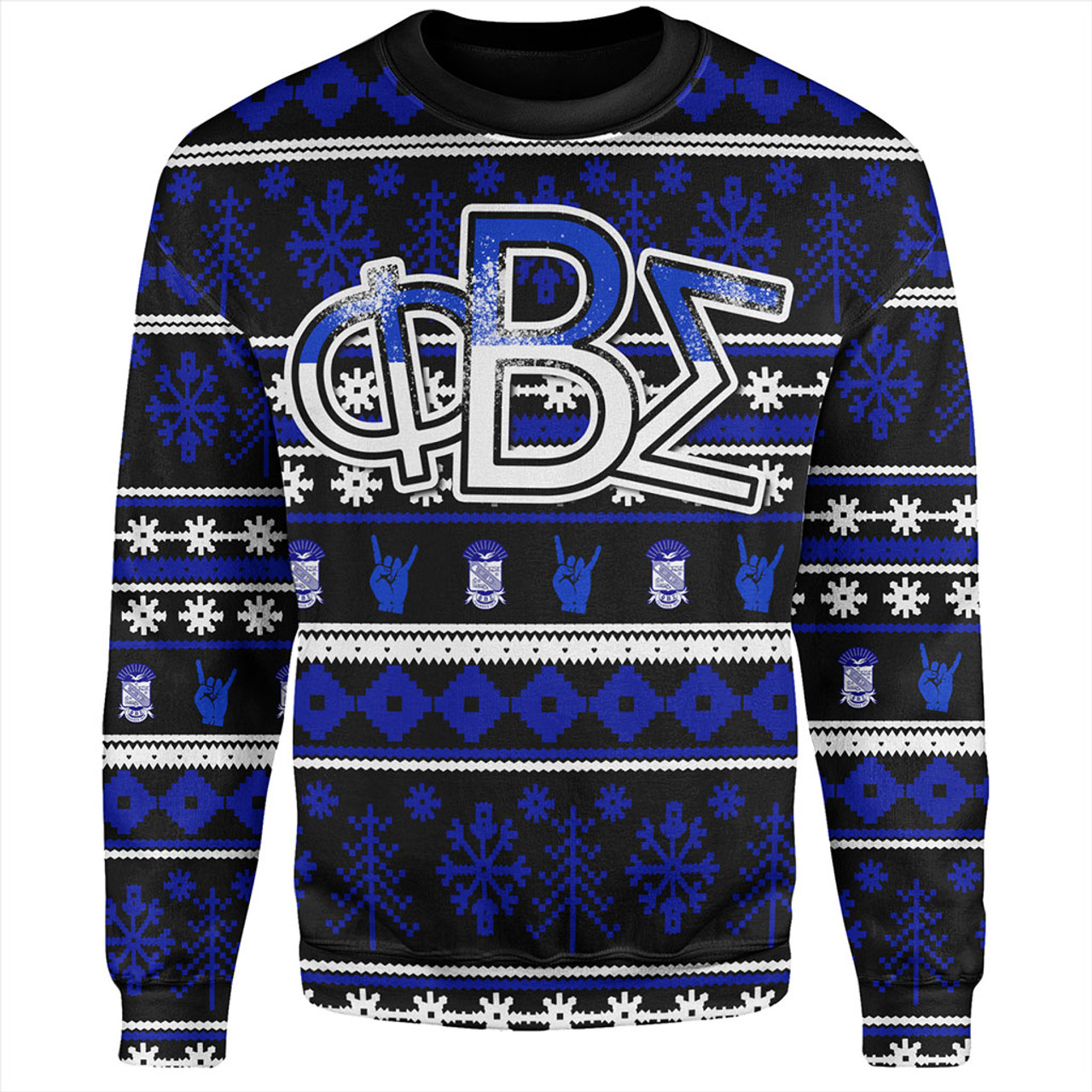 Phi Beta Sigma Sweatshirt Christmas Style Grunge