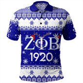 Zeta Phi Beta Polo Shirt Christmas Symbols Design