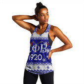 Zeta Phi Beta Women Tank Christmas Symbols Design