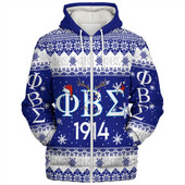 Phi Beta Sigma Sherpa Hoodie Christmas Symbols Design