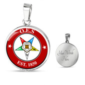 Order of the Eastern Star Necklace Circle Logo