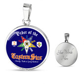 Order of the Eastern Star Necklace Circle Letter