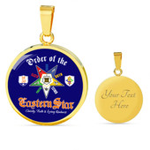Order of the Eastern Star Necklace Circle Letter