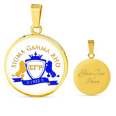 Sigma Gamma Rho Necklace Circle Crest 1922