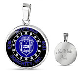 Zeta Phi Beta Necklace Circle Diamond