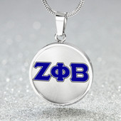 Zeta Phi Beta Necklace Circle Greek