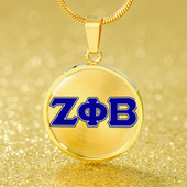 Zeta Phi Beta Necklace Circle Greek