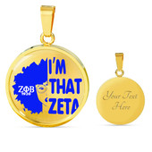 Zeta Phi Beta Necklace Circle I'M That Zeta