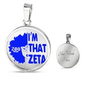 Zeta Phi Beta Necklace Circle I'M That Zeta