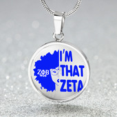 Zeta Phi Beta Necklace Circle I'M That Zeta