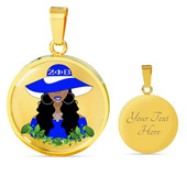 Zeta Phi Beta Necklace Circle Women Beautiful