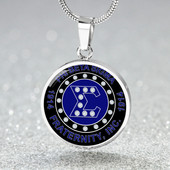 Phi Beta Sigma Necklace Circle Greek Diamond
