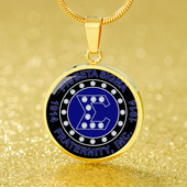 Phi Beta Sigma Necklace Circle Greek Diamond