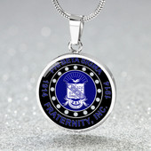 Phi Beta Sigma Necklace Circle Crest Diamond