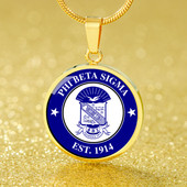 Phi Beta Sigma Necklace Circle Crest Style