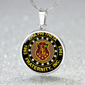 Iota Phi Theta Necklace Circle Diamond