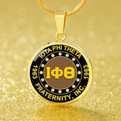 Iota Phi Theta Necklace Circle Greke Diamond