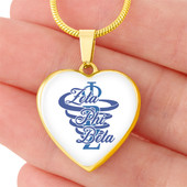 Zeta Phi Beta Necklace Heart Style