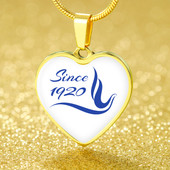 Zeta Phi Beta Necklace Heart Since 1920