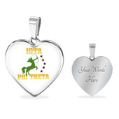 Iota Phi Theta Necklace Heart Letter Style