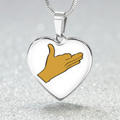 Iota Phi Theta Necklace Heart Hand