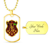 Iota Phi Theta Military Dog Tag Necklace Crest