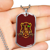 Iota Phi Theta Military Dog Tag Necklace Shield Style