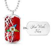 Order of the Eastern Star Military Dog Tag Necklace Pearls Style