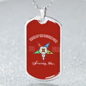 Order of the Eastern Star Military Dog Tag Necklace Sorority