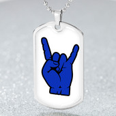 Phi Beta Sigma Military Dog Tag Necklace Hand