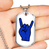 Phi Beta Sigma Military Dog Tag Necklace Hand