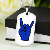 Phi Beta Sigma Military Dog Tag Necklace Hand