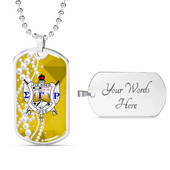 Sigma Gamma Rho Military Dog Tag Necklace Pearl Style