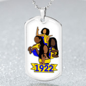 Sigma Gamma Rho Military Dog Tag Necklace Sisterhood