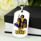 Sigma Gamma Rho Military Dog Tag Necklace Sisterhood