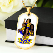 Sigma Gamma Rho Military Dog Tag Necklace Sisterhood