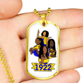 Sigma Gamma Rho Military Dog Tag Necklace Sisterhood