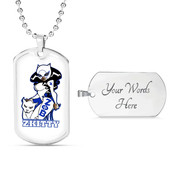 Zeta Phi Beta Military Dog Tag Necklace Cat