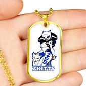 Zeta Phi Beta Military Dog Tag Necklace Cat