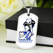 Zeta Phi Beta Military Dog Tag Necklace Cat