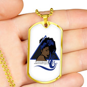Zeta Phi Beta Military Dog Tag Necklace Dove With Girl