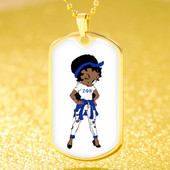 Zeta Phi Beta Military Dog Tag Necklace Sexy Girl